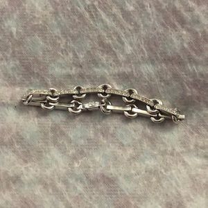 Rhinestone chain link bracelet